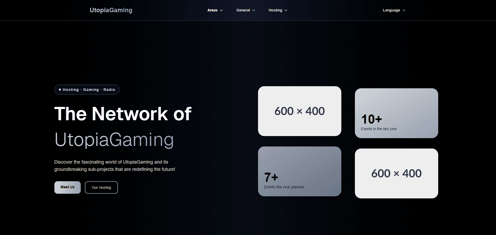 Events and Community Hosting Website Preview